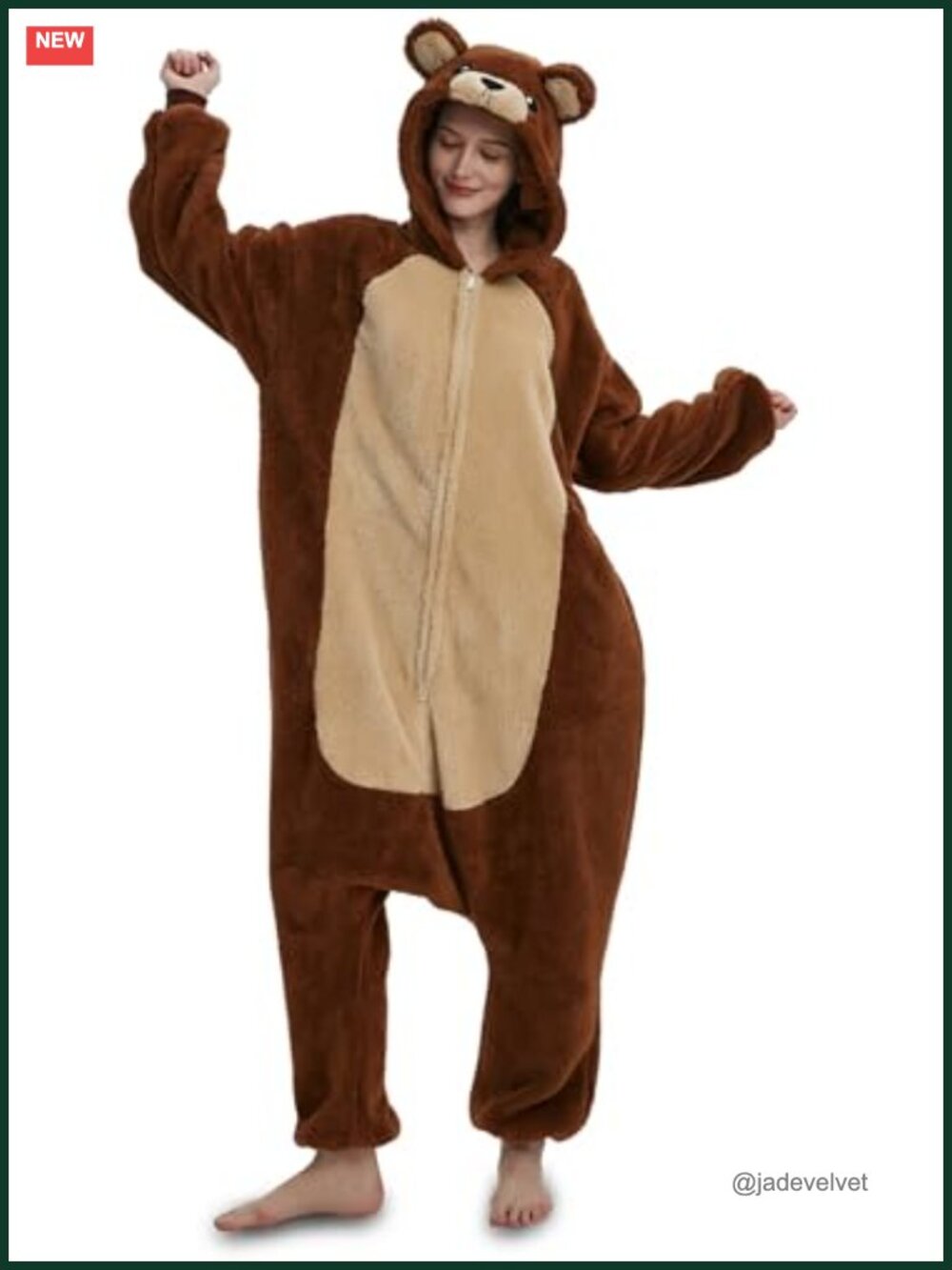 Polar Fleece Animal Onesie One-Piece Pajamas Cosplay Halloween Costume